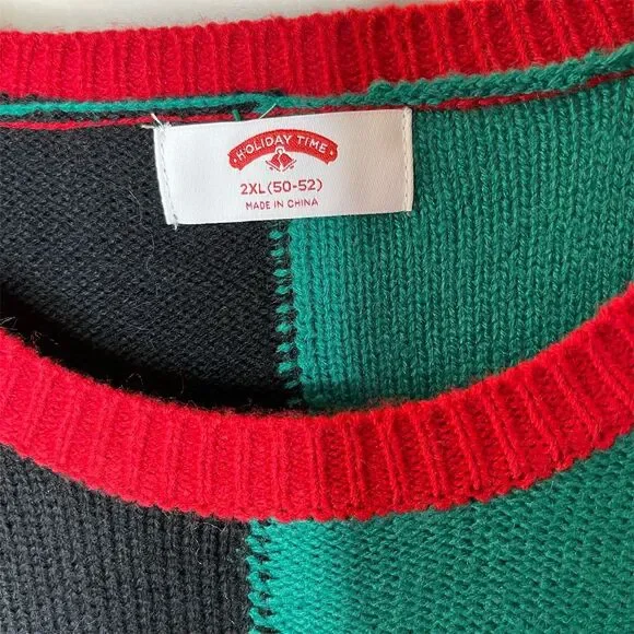 Ugly Christmas Gangsta Santa Claus Sweater 2XL Naughty or Nice Holiday - Picture 4 of 5